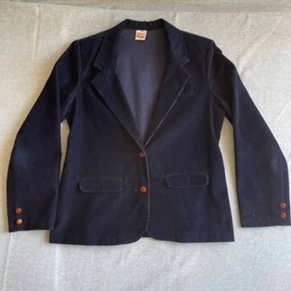 Vintage Wrangler Misses Blazer Size 18 Womens Corduroy Brown Buttons - Picture 1 of 12